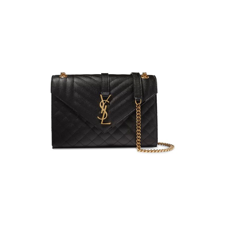 Saint Laurent Envelope Medium Bag Black/Trigalva