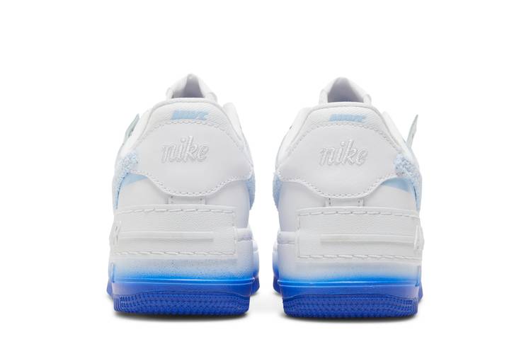 Air Force 1 Shadow Chenille Swoosh FJ4567-100 White/Blue Tint - SoleSnk