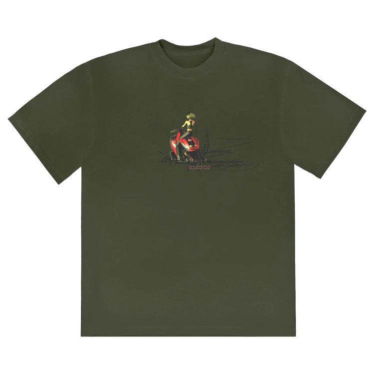Cactus Jack By Travis Scott Moto Girl Tee 'olive'