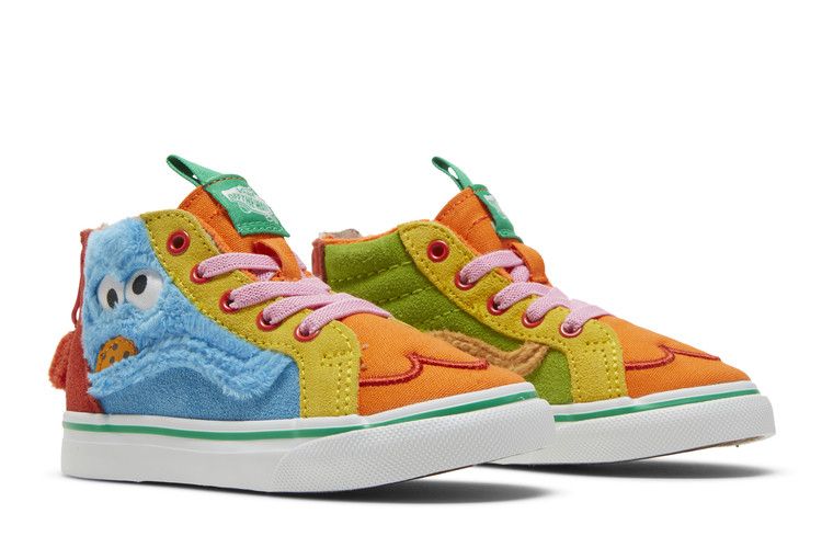 Sesame Street X Vans Sk8-Hi Zip Toddler Cookie Monster