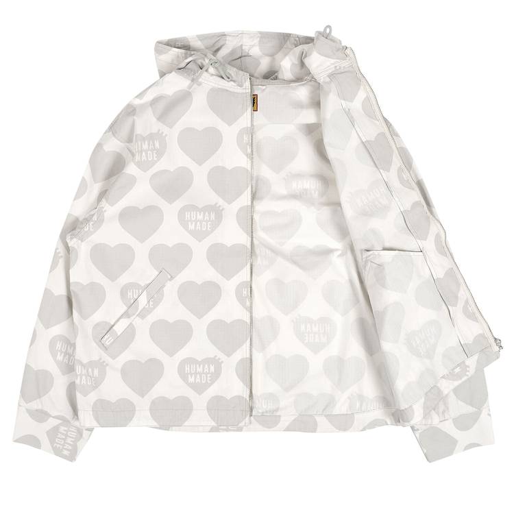 Human Made Heart Zip Up Parka 'White'