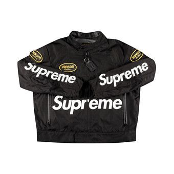 Supreme Vanson ブラックジャケット Supreme Vanson Leathers Cordura Cotton Jacket Black Men's