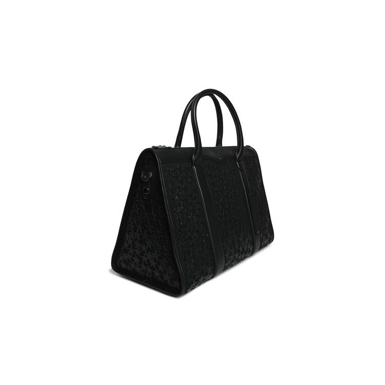 【23AW NEW】AMIRI /キャンバス＆レザー STARS WEEKENDER バッグ Stars Weekender Bag Black | The Webster