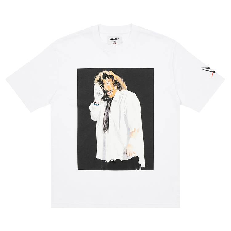 Buy Palace x WWE Mankind Sock T-Shirt 'White' - P22TS464 | GOAT