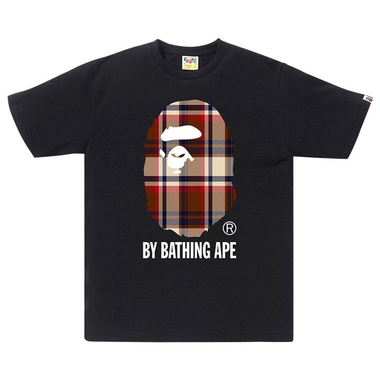 Bape Check By Bathing Ape Tee 'black/Red'