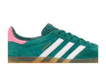 Adidas Gazelle Indoor Collegiate Green, Ftwr White & Lucid Pink