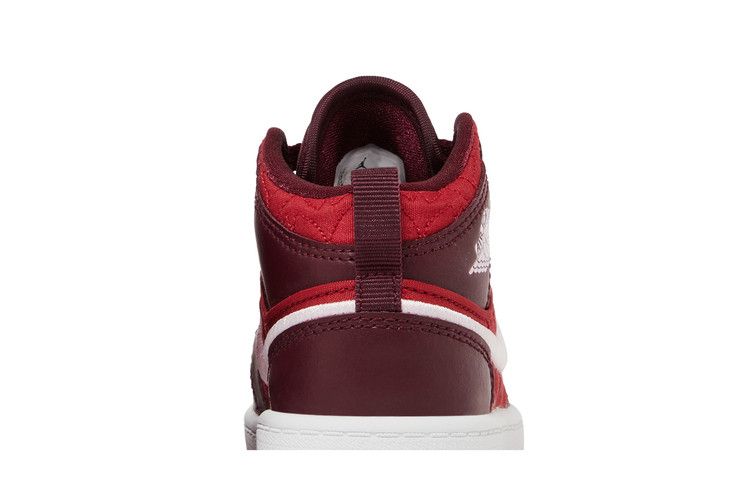 Air Jordan 1 Mid SE Ps Red Quilted