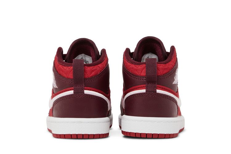 Air Jordan 1 Mid SE Ps Red Quilted