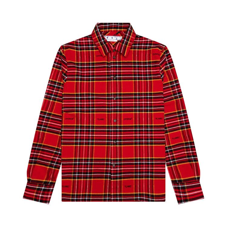 Buy Off-White Flannel Skate Shirt 'Red/Black