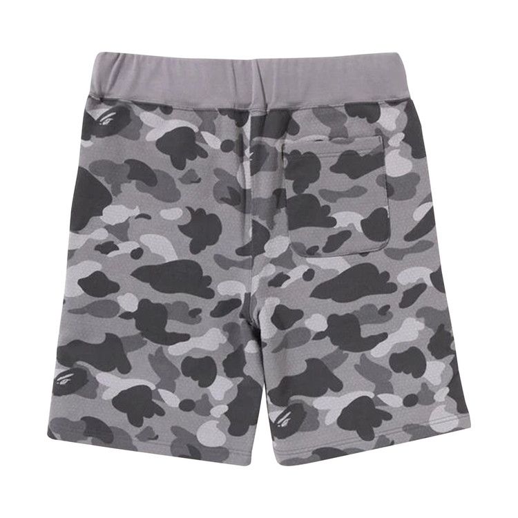 Bape Honeycomb Camo Shark Sweat Shorts Grey