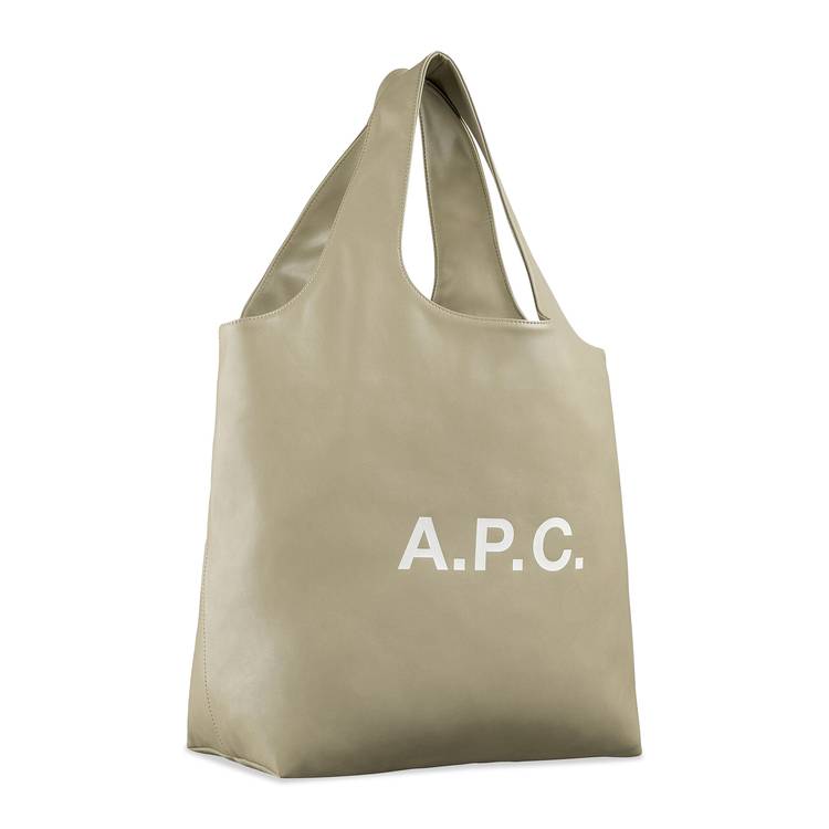 Buy A.P.C. Ninon Faux Leather Tote Bag 'Green/Taupe' - PUAAT