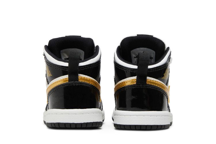 Air Jordan 1 Mid Patent SE Td Black Gold