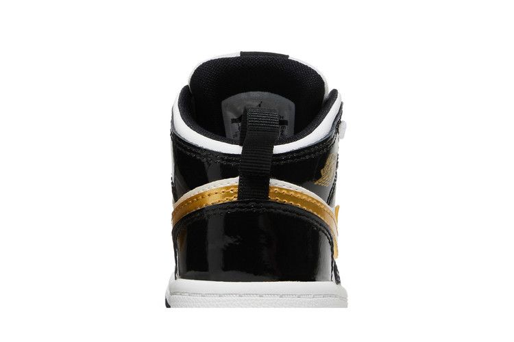 Air Jordan 1 Mid Patent SE Td Black Gold