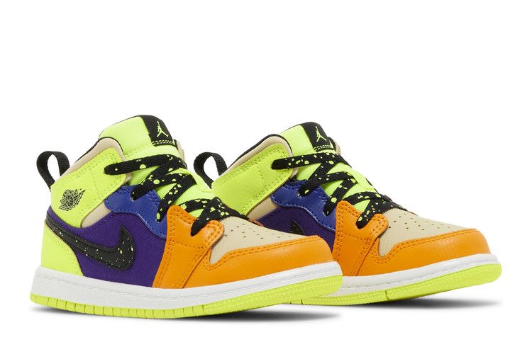 Air Jordan 1 Mid SE Td Volt Vivid Orange