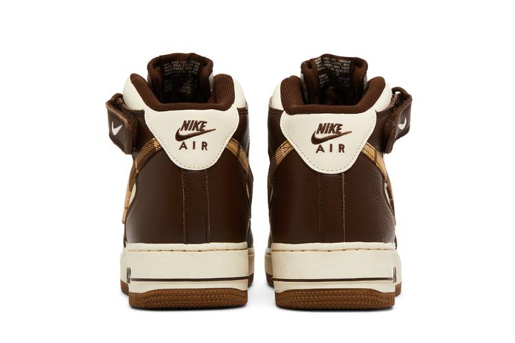 Nike AIR FORCE 1 MID '07 LX 'Brown Plaid' Brown/Beige