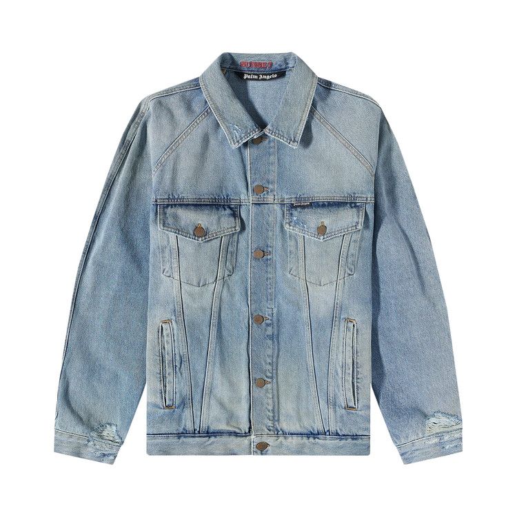 Palm Angels Light Wash Sunset Loose Denim Pants 'blue/Brown'