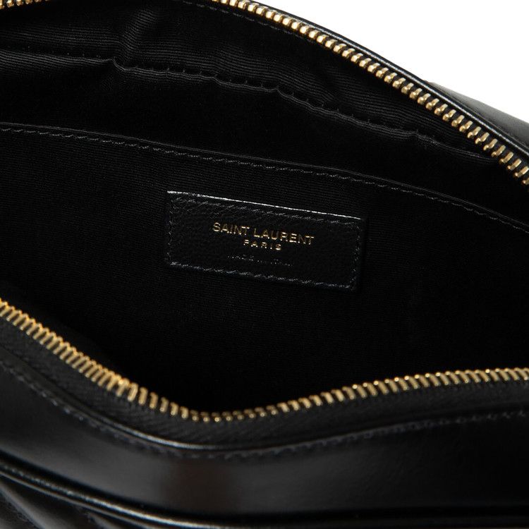 Saint Laurent Lou Quilted Crossbody Bag Black
