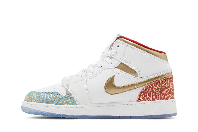 Jordan 1 Mid Sneaker School NC to Chicago (GS) - Thumbnail 4