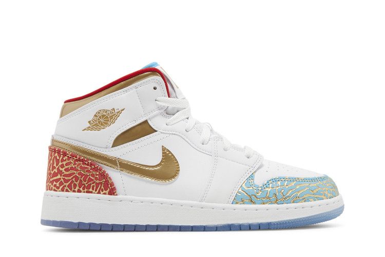 Jordan 1 Mid Sneaker School NC to Chicago (GS) - Thumbnail 2