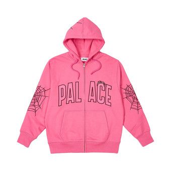 Buy Palace Spider Zip Hood 'Shock Pink' - P25CS078 | GOAT