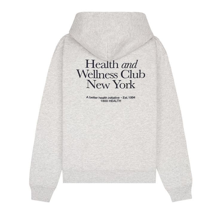 Buy Sporty & Rich HWCNY Hoodie 'Heather Grey/Navy Blue