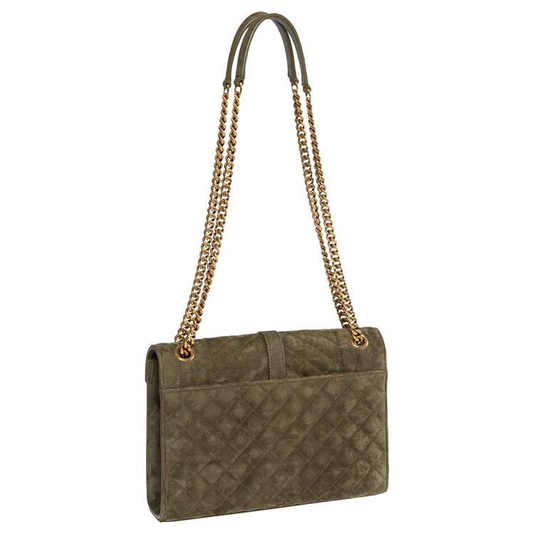 Saint Laurent Medium Cassandra Quilted Shoulder Bag Loden Green