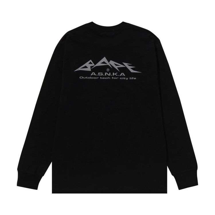 Bape Reflective Print Long-Sleeve T-Shirt Black Price in India