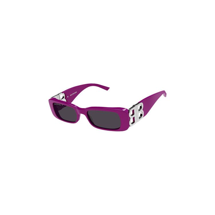 Balenciaga Rectangular Frame Sunglasses Fuchsia