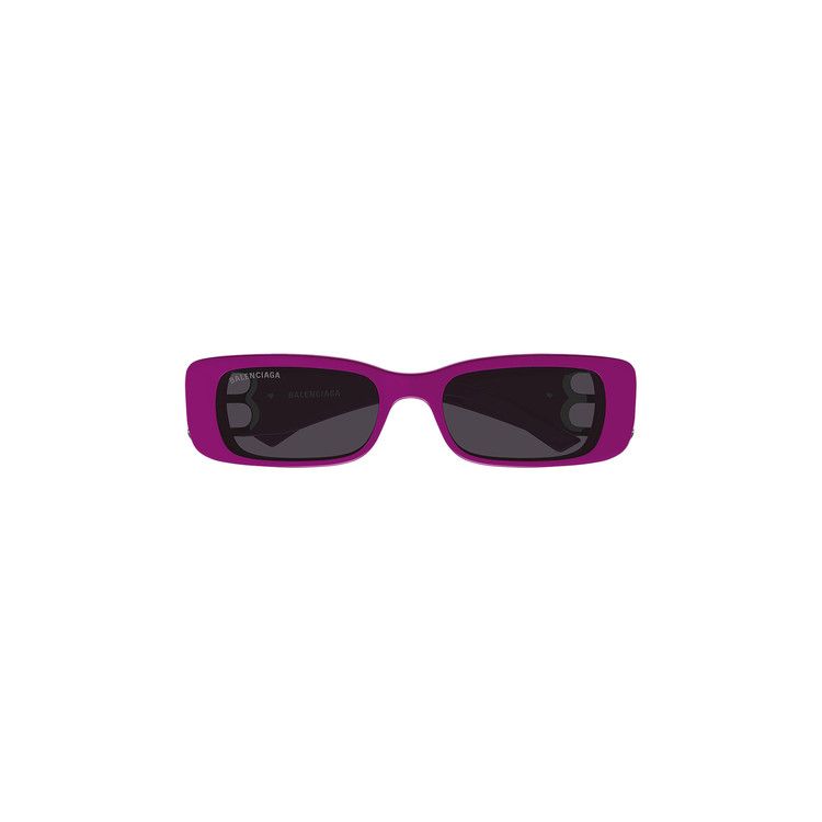Balenciaga Rectangular Frame Sunglasses Fuchsia
