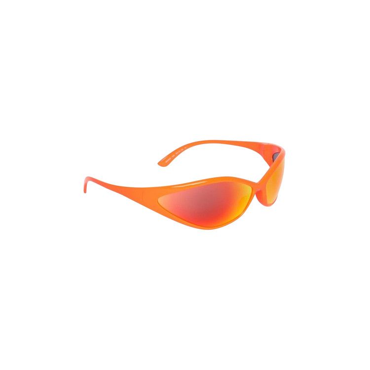 Balenciaga 90s Oval Sunglasses Orange