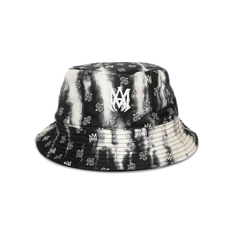 Buy Amiri Micro Paisley Tie Dye Silk Reversible Bucket Hat 'Black