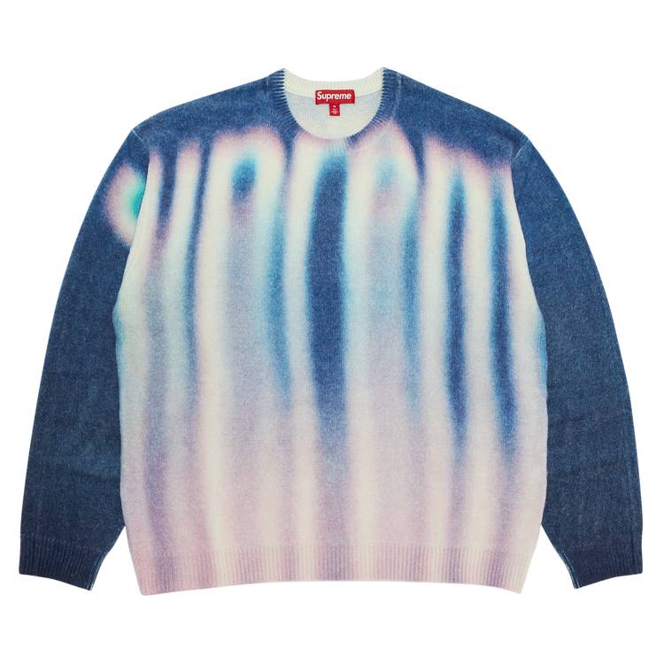 Buy Supreme Blurred Logo Sweater 'Blue' - FW23SK11 BLUE | GOAT