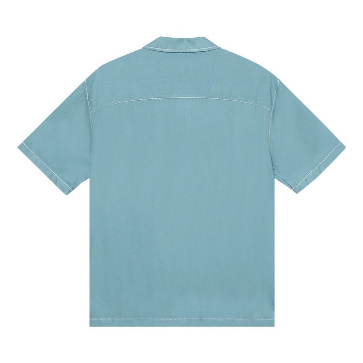 Stussy Contrast Pick Stitched Shirt Blue