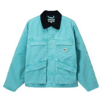 Buy Stussy Washed Canvas Shop Jacket 'Teal' - 115589 TEAL | GOAT