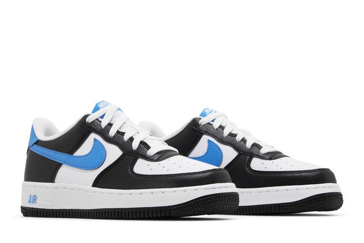 Nike air force 1 black and light clearance blue