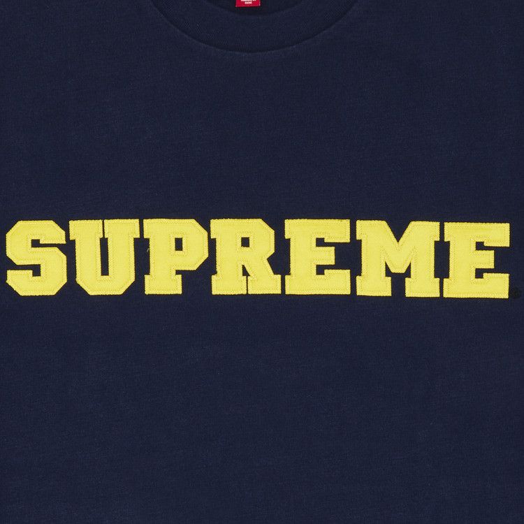 Buy Supreme Collegiate Short-Sleeve Top 'Navy' - FW23KN78