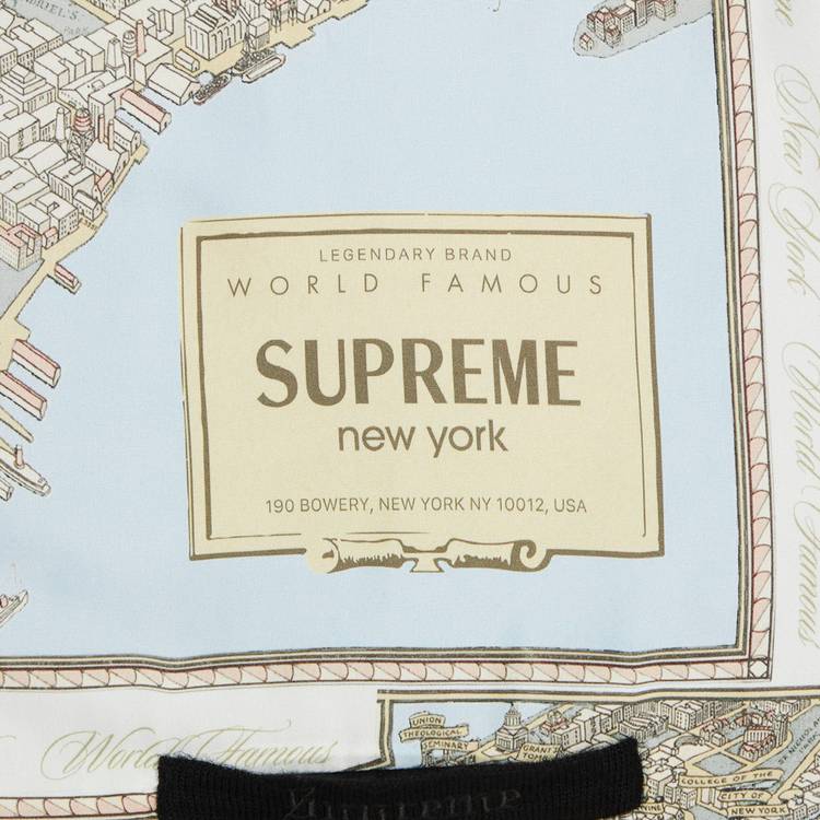 Buy Supreme Silk Map Cardigan 'Black' - FW23SK27 BLACK | GOAT