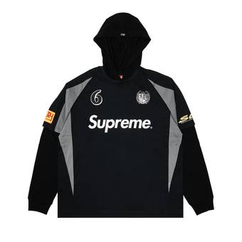 Buy Supreme Hooded Soccer Jersey 'Black' - FW23KN37 BLACK
