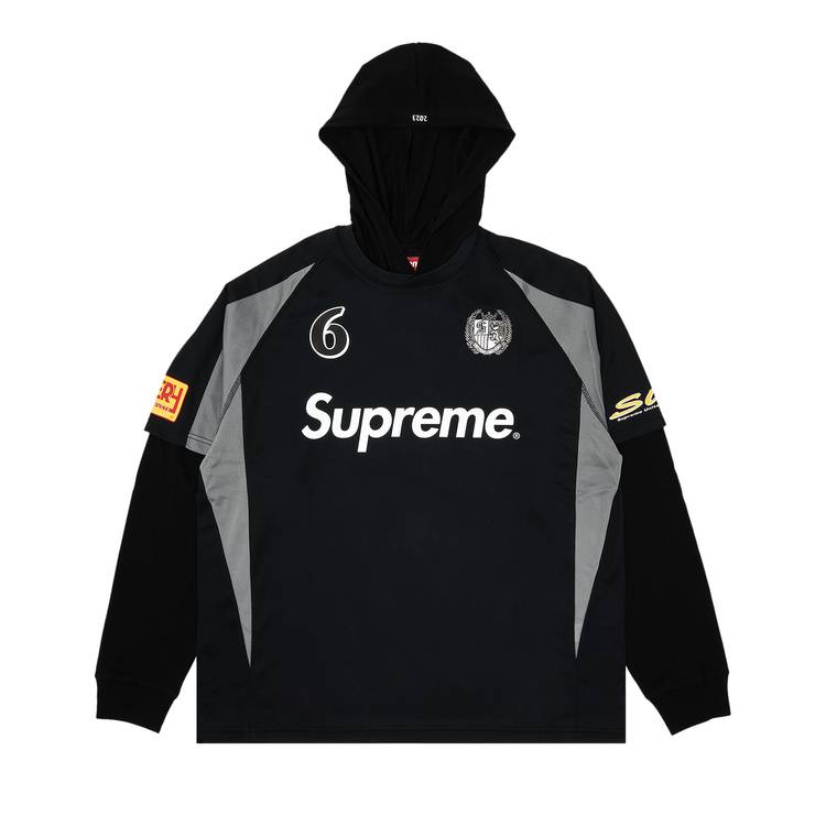 Supreme Hooded Soccer Jersey 'Black'