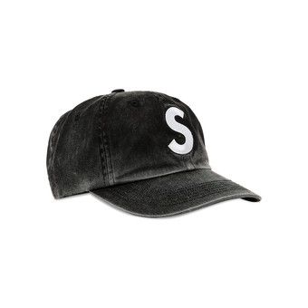 SupremePigmentCoatedS Logo　6-Panel black Pigment Coated Canvas S Logo 6-Panel - Shop - Supreme
