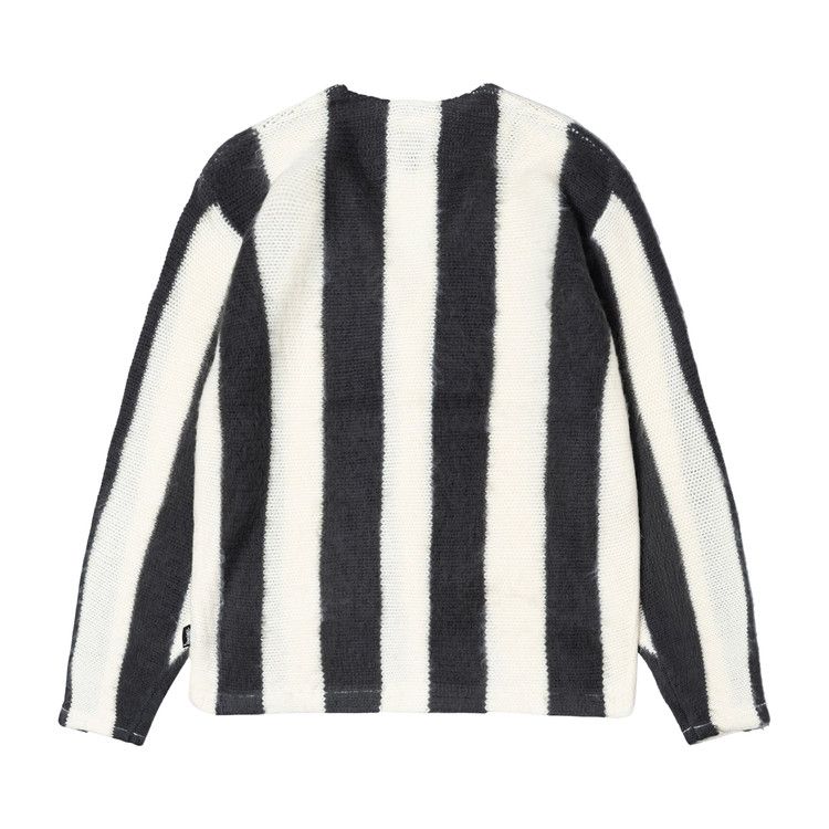 Stussy Stripe Brushed Cardigan Natural