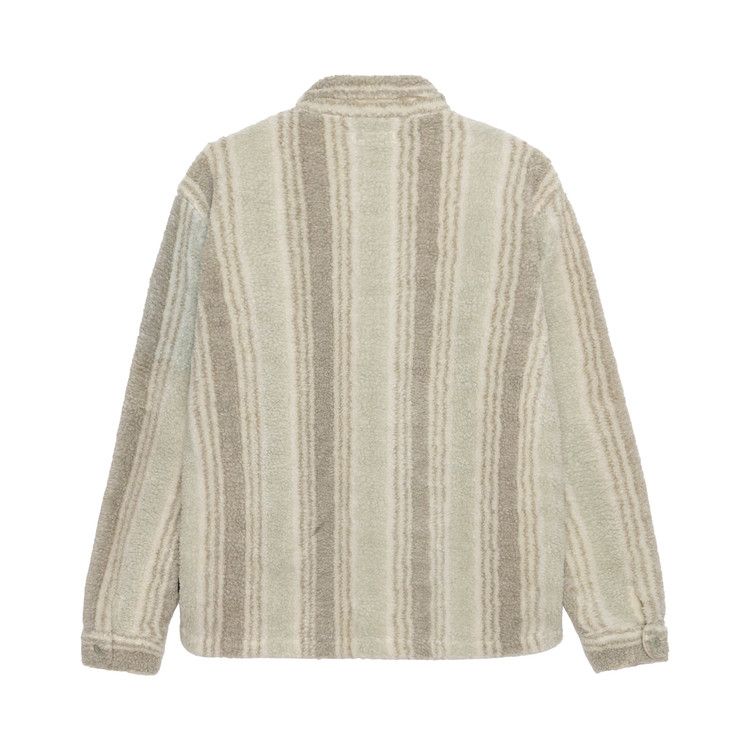 Stussy Striped Sherpa Shirt Natural
