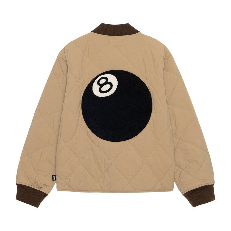 Stussy 8 Ball Quilted Liner Jacket 'brown'