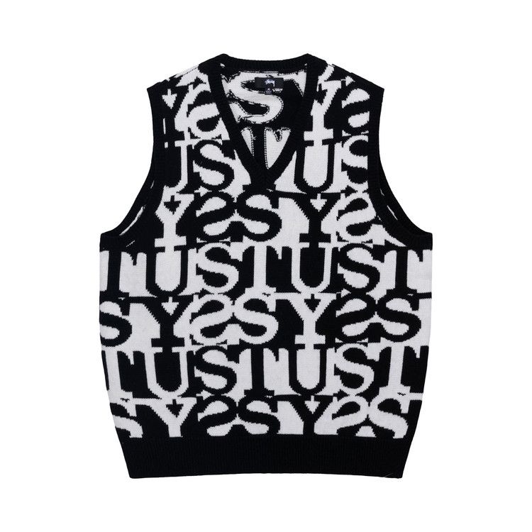 Stussy Stacked Sweater Vest Ivory