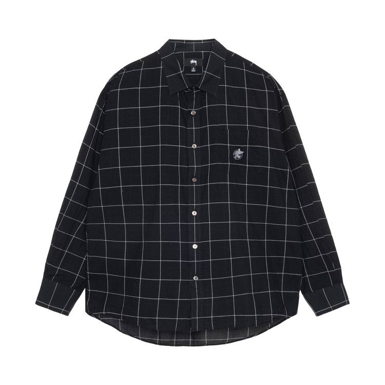 Stussy Light Weight Classic Shirt Black Windowpane