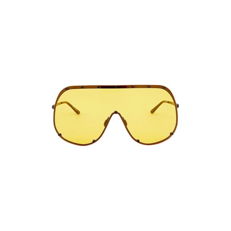 Rick Owens Shield Sunglasses Black/Yellow