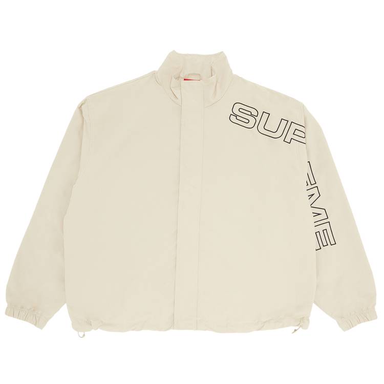 Buy Supreme Spellout Embroidered Track Jacket 'Sand 