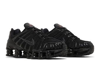 靴 Nike WMNS Shox TL Black and Max Orange Nike Shox TL Total Shox Black-Black-Amarillo Yellow-Orange