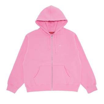 Buy Supreme Small Box Zip Up Hooded Sweatshirt 'Pink