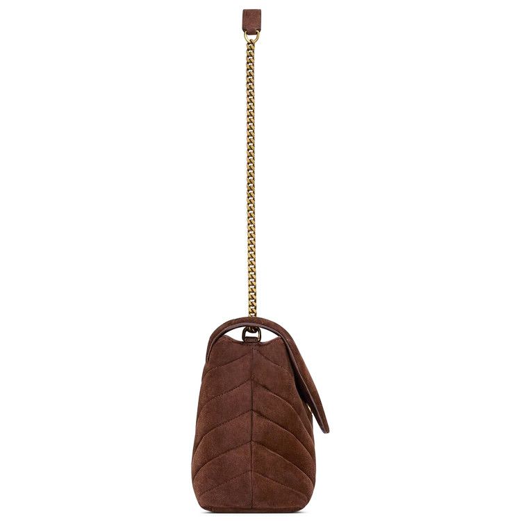 Saint Laurent Small Loulou Quilted Shoulder Bag Bark Brown